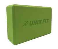 Блок для йоги и фитнеса UNIX Fit (200 г) 23 х 15 х 7 см, 1 шт, зеленый