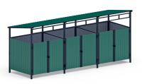 Навес контейнерной площадки для мусора (3 секции) МФ 55.02.02.3-01