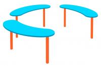 Лавочки фигурные, 3шт