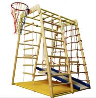 ДСК "Вертикаль" Весёлый Малыш Wood горка мягкий бортик