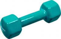 Гантель обрезиненная, голубая 3 кг
