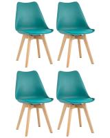 Стул FRANKFURT серо-зеленый дер. ножки 4 шт.