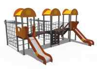 Детский игровой комплекс серии солнышко "Лучик" Н-1200 и Н-1200 (скат металлический) ДИО 03050