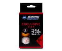 Мячики для н/тенниса DONIC EXCLUSIVE 3* 40+, 6 штук, белый + оранжевый