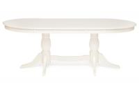 Стол обеденный LORENZO (Лоренцо) дерево гевея/мдф, 160+46x107x76 cm, pure white (402)