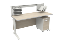 Стол с тумбой и надстройкой