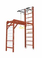 Шведская стенка Kampfer Union Ceiling (№4 Вишневый Стандарт белый антик турник)