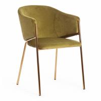 Кресло KRONOS (mod. 8158) металл/вельвет, зеленый/золотые ножки, V062-17