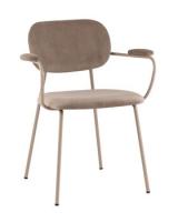 Стул Кэрол коричневый бежевые ножки