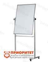 Поворотная магнитная эмалированная школьная доска 750х1000 комби (мел\маркер)