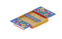 Песочница с крышкой средняя (Азбука) - ИО 5.01.11-01