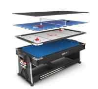 Игровой стол UNIX Line Трансформер 4 в 1 (204х112 cм) Black