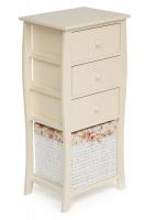 Тумба с корзиной и 3 ящиками Secret De Maison ARC 3 (mod. HX16-828 S ) paulownia, мдф, 86x40x30см, butter white (слоновая кость)