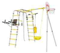 Дачный комплекс "Fitness" + СЕТКА качели Romana 103.20.05 (серый/жёлтый)