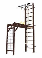 Шведская стенка Kampfer Union Wall (№5 Шоколадный Высота 3 м белый антик турник)