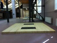 Помост тяжелоатлетический (соревновательный) 3х3х0,12 рез. Амортизаторы 1,5х0,5х0,04м