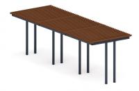 Пергола тент (прямая) - МФ 77.04.03-01 /без поликарбоната/