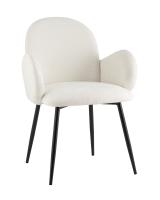 Стул обеденный Wave букле белый