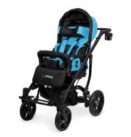 Кресло-коляска для инвалидов Армед Эвита нео (Черно-голубой, Цельнолитые шины)