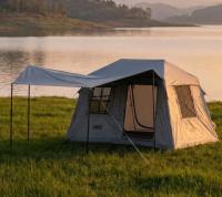 Надувная палатка UNIX Camp Vega 3х2 серый (+ навес)