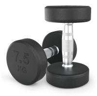 Гантель UNIX Fit PRO круглая обрезиненная 7,5 кг, 2 шт.