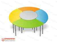 Стол растущий на регулируемых ножках «В кругу друзей» цветной