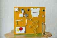 Бизиборд «Занятная лужайка» (желтый)