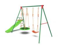 Детский комплекс DFC MULTIPLAY качели: гнездо, верёвочные; горка