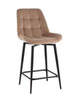 Стул полубарный Флекс с поворотным механизмом велюр капучино