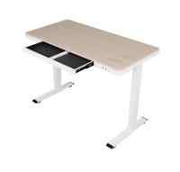 Стол с электроприводом LA-T33-E4A (МДФ белый дуб, белое), высота 70-120 см, столешница 140*70 см
