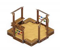 Песочный дворик Теремок (Коричневый) - ИО 6.01.04-02