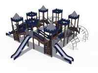Детский игровой комплекс Сити с тремя горками (металлический скат,Н-1200 и 1500) ДИО 13072.2