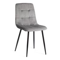 Стул CHILLY (mod. JSC-220) / 1 шт. в упаковке Велюр/металл , 44,5х52,5х88 см, Dark grey (темно-серый) HLR24 / черный