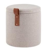 Пуф с ящиком Эркки рогожка XS серый