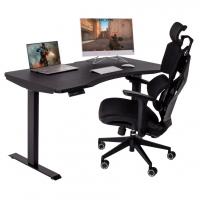 Стол игровой с электроприводом LA-T33- E5A(МДФ карбон, черное),высота 70-120 см,столешница 120*70 см