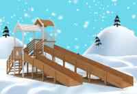 Зимняя горка "IgraGrad Snow Fox", скат 8+5 м мод.1
