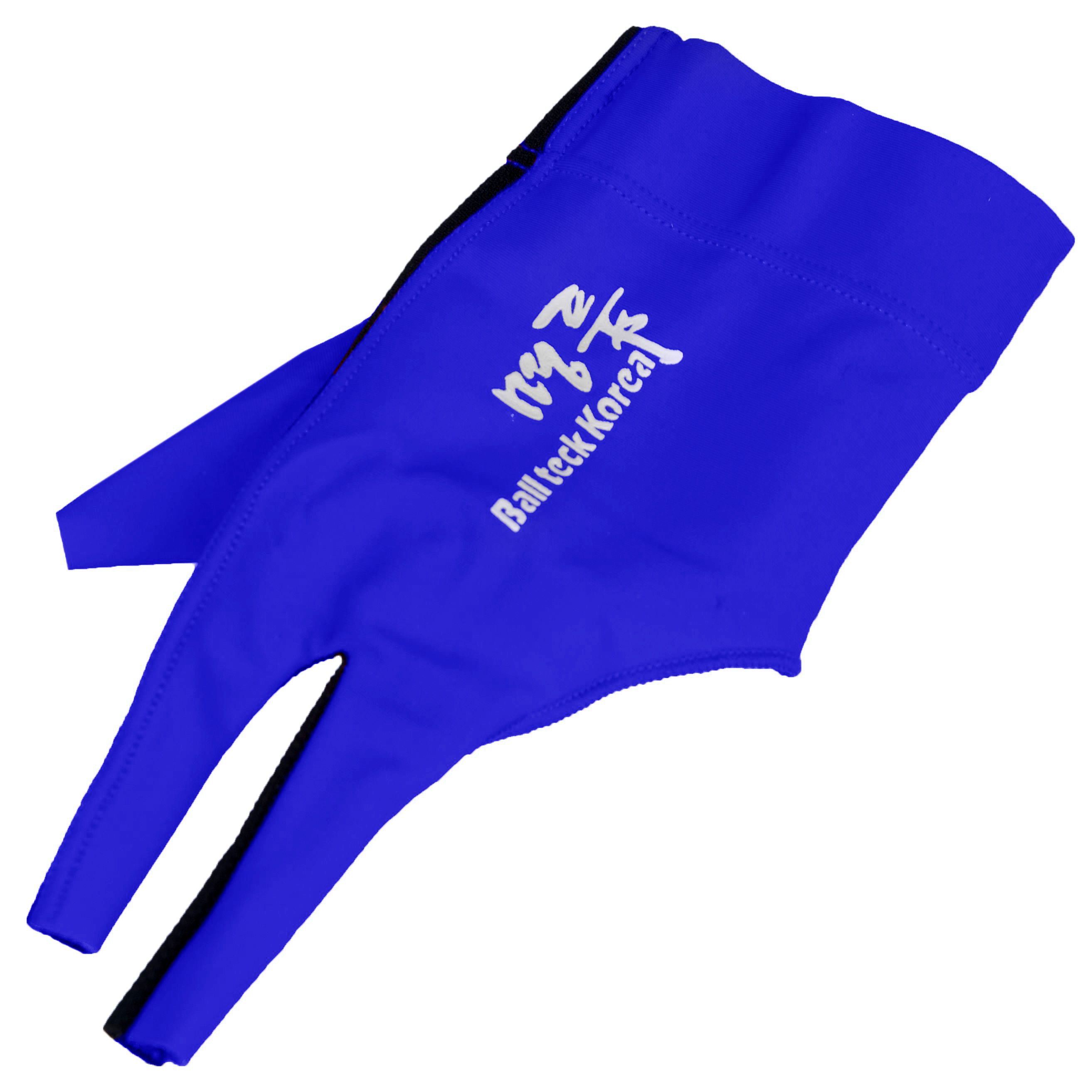 Перчатка бильярдная "Ball Teck 3" (черно-синяя, вставка замша), защита от скольжения