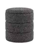 Пуф с ящиком Hive S букле черный меланж