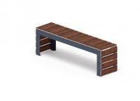 Скамья - МФ 42.02.03-10 (Темный дуб) Г:380 (под анкера)