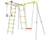 Дачный комплекс "Лесная поляна 3" + ФАНЕРНЫЕ качели Romana R 103.26.05 (серый/жёлтый)