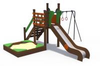 Детский игровой комплекс серии Браун с кольцами Н-1200 ДИО 04020
