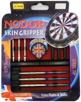 Набор из дротиков Nodor Skin Gripper steeltip 27gr и аксессуаров (профессиональный уровень)
