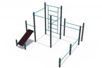 Воркаут Комплекс турников, шведс.стенки и скамьи для пресса и упоров для отжим.(ГТО 108 мм) СОВ 01160.1