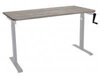 Стол с регулировкой высоты механический LuxAlto LA-T33-M1 серый/дуб серо-бежевый ЛДСП 160*70*2.5