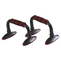 Упоры для отжимания TORRES Push-Up Bars металл арт.PL5015, эрг. форма, съем. основания, черн-крас