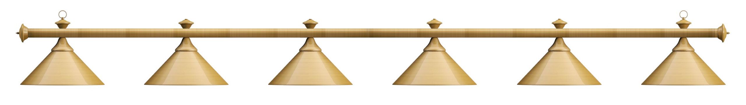 Лампа на шесть плафонов «Elegance» (матово-бронзовая штанга, матово-бронзовый плафон D35см)