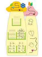 Развивающая панель «Обучение письму, развитие руки 2», бизиборд