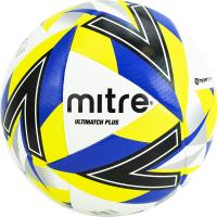 Мяч футбольный "MITRE Ultimatch plus" арт.5BB1116B28, р.5, IMS, 20 пан, мат.ТПУ, гибр.сш., бело-сине-желт