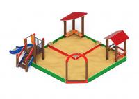Песочный дворик с горкой (Ракушки) - ИО 6.01.05-01 H=750
