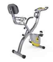 Велотренажер X-Bike DFC MBB с эспандерами, серо-желтый